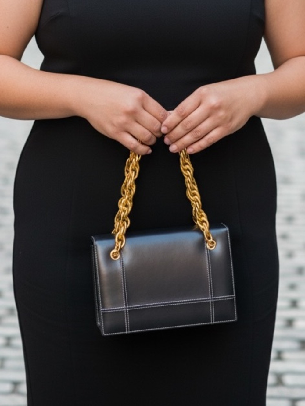 Mid Century Crown Lewis black handbag